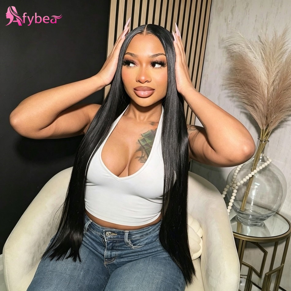Lace Front Wigs - Gerade Echthaar-Perücken Ohne Kleber 220 Dichte