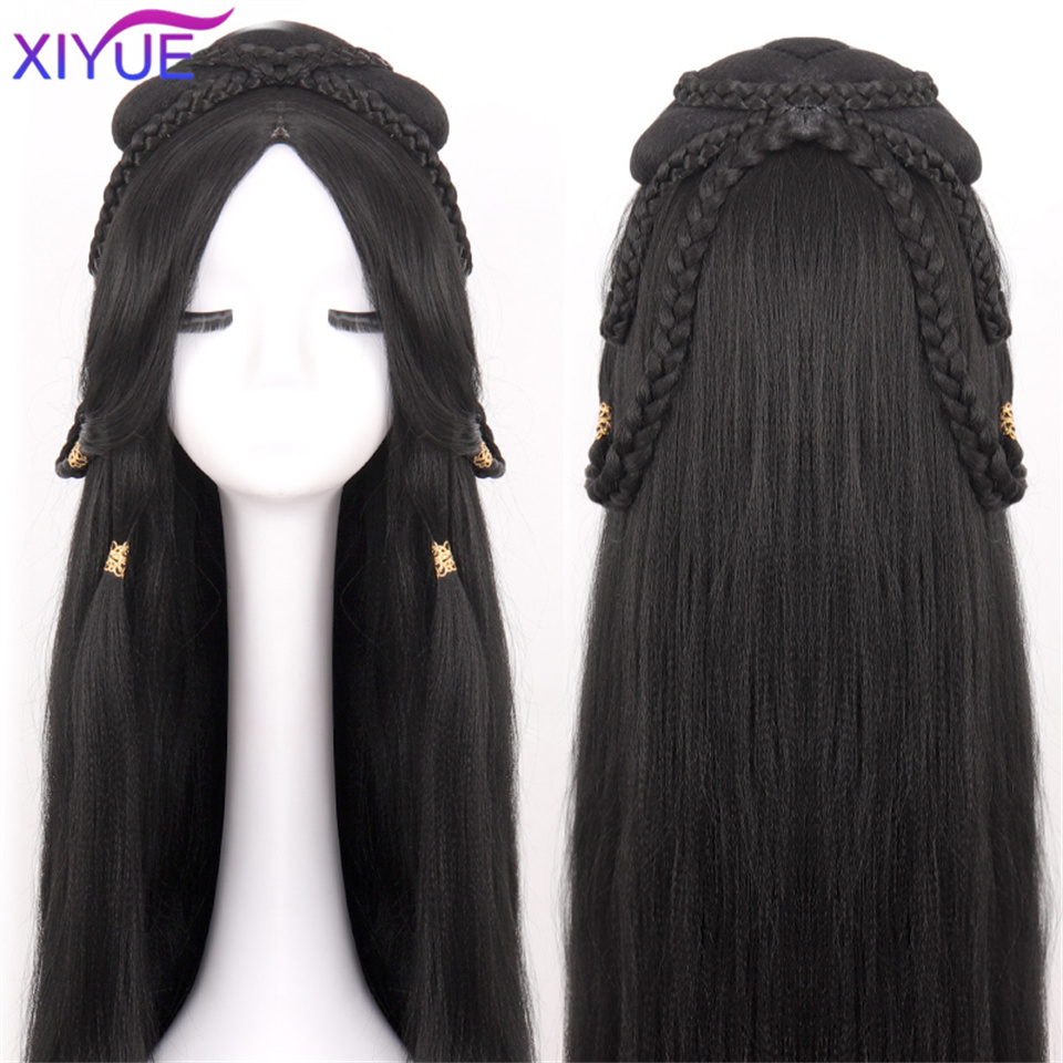 Synthetic Braided Wigs For Black Women - XIYUE Hanfu Perücke Stirnband Damen Chinesischer