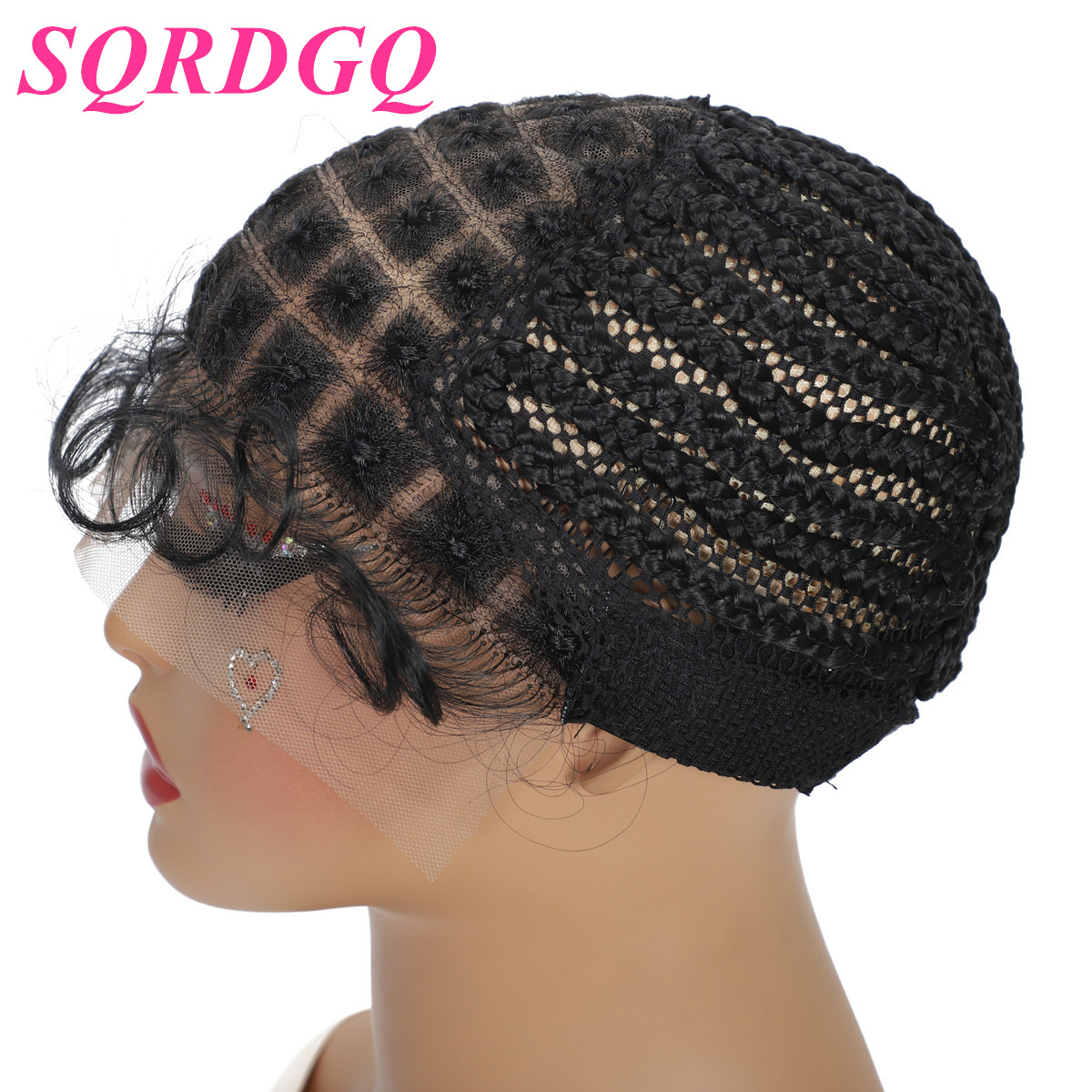 Synthetic Braided Wigs For Black Women - 1-3 Stück 13*5 Lace Front Perückenkappe