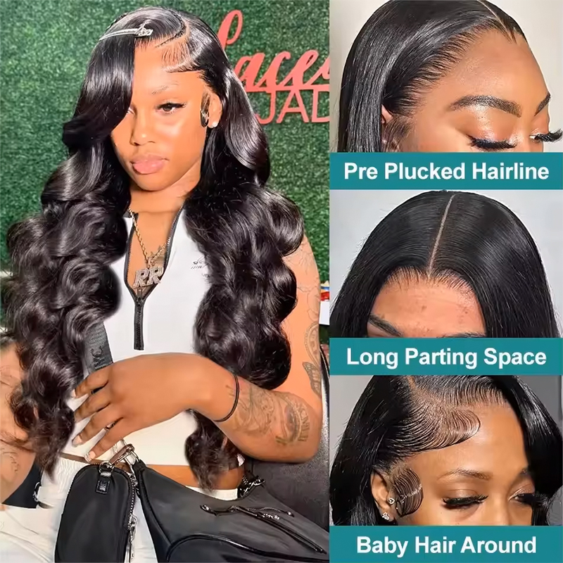 180-220% Dichte Naturschwarz 1 – Lace Front Wigs Bewertung und Preis