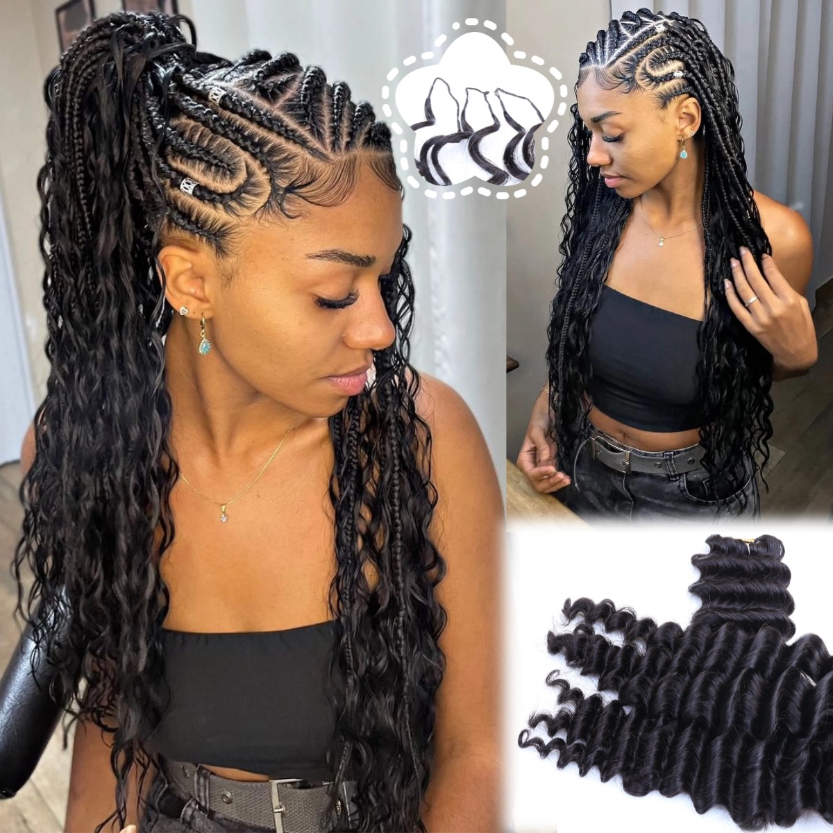 Natürliches, schwarzes, tief g – Hair Bundles Bewertung und Preis