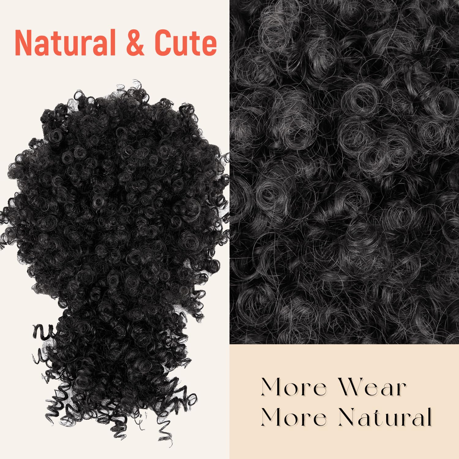 Kurzer Pferdeschwanz mit Pony  – Drawstring Afro Curly Puff Ponytail Bewertung und Preis