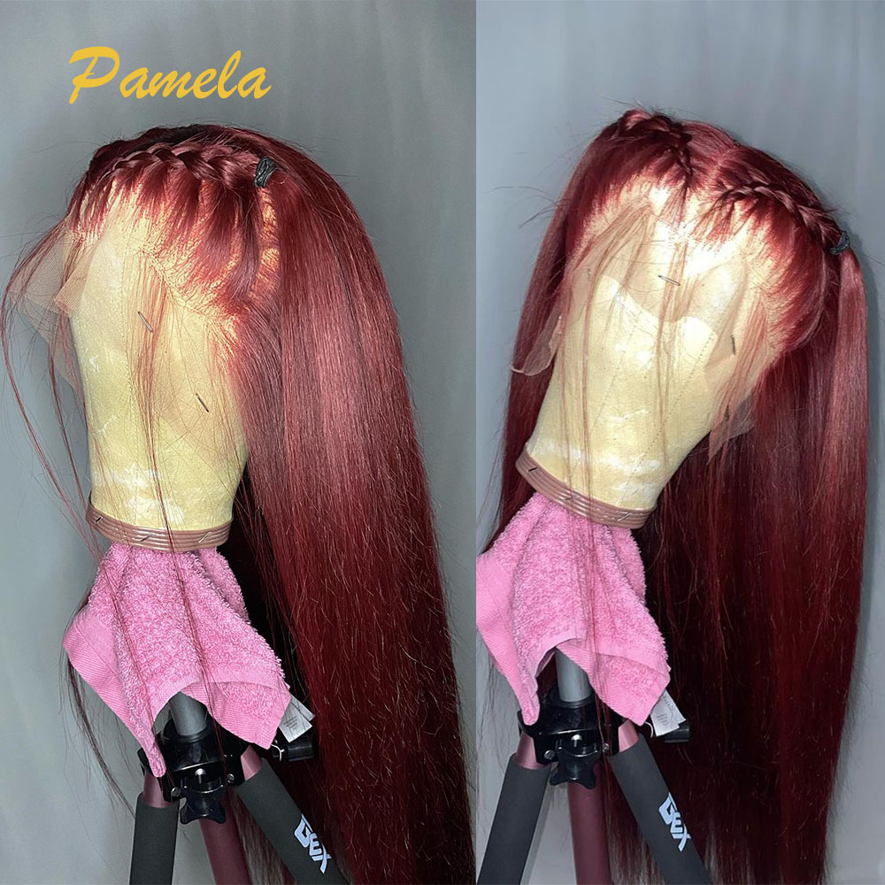 Super doppelt gezogene burgund – Lace Front Wigs Bewertung und Preis