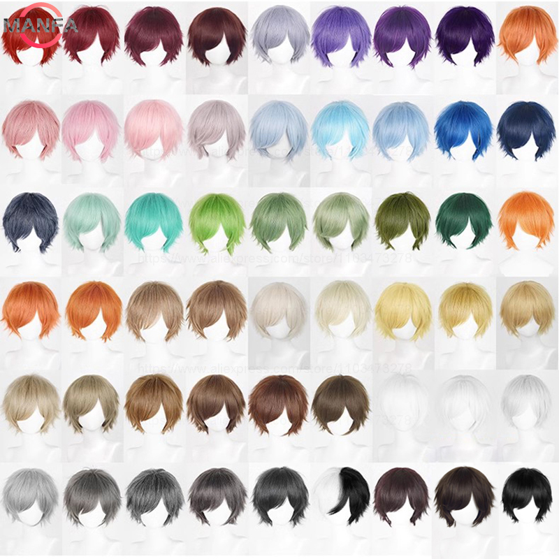 Anime 30 cm Kurze Gerade Cospl – Synthetic Braided Wigs For Black Women Bewertung und Preis