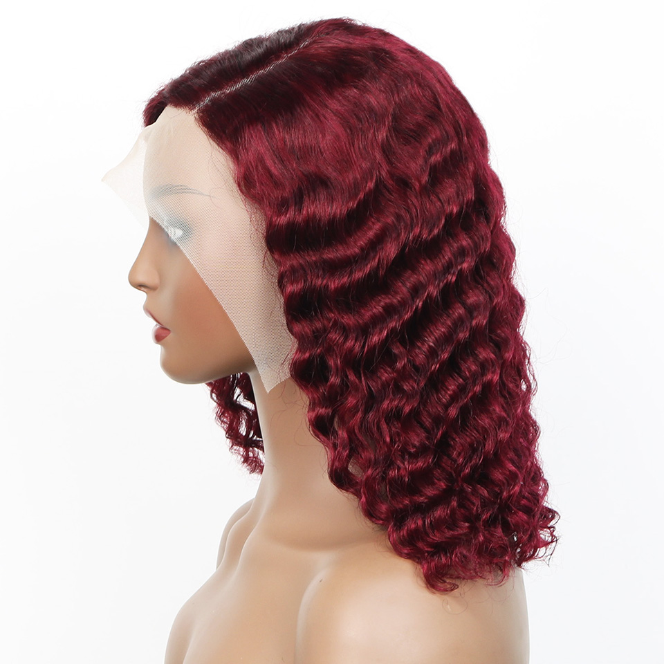 99j Burgunderrote Tiefe Bob-Pe – Glueless Wear And Go Human Hair Wig Bewertung und Preis