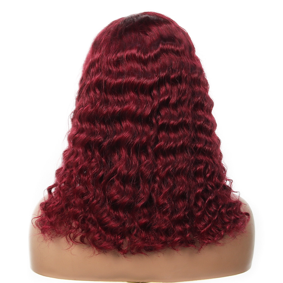 99j Burgunderrote Tiefe Bob-Pe – Glueless Wear And Go Human Hair Wig Bewertung und Preis
