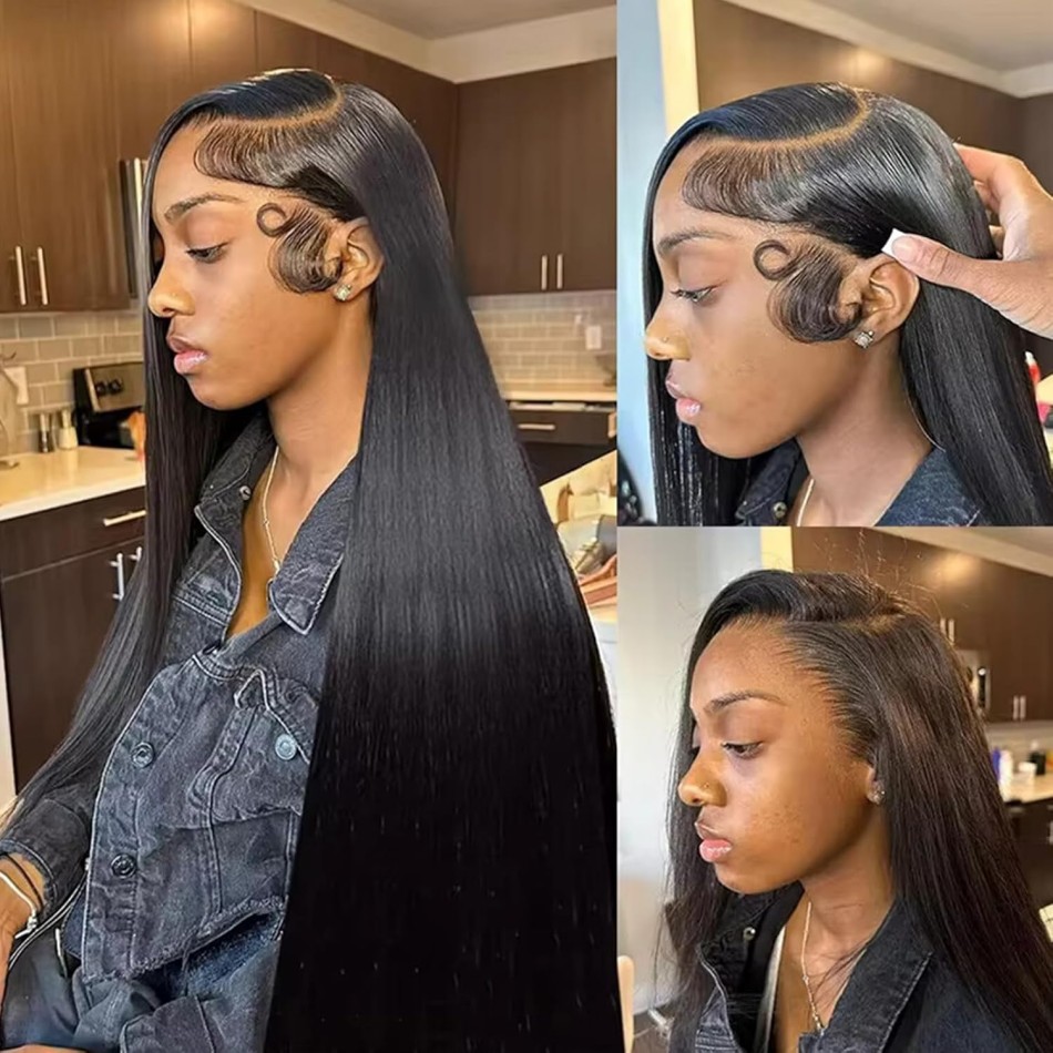 40 Zoll lange, glatte Echthaar – Lace Front Wigs Bewertung und Preis