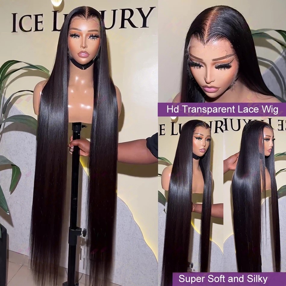 40 Zoll lange, glatte Echthaar – Lace Front Wigs Bewertung und Preis