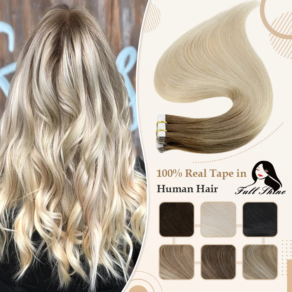 Full Shine Ombre Tape in Haarv – Invisible Tape In Extensions Real Hair Bewertung und Preis