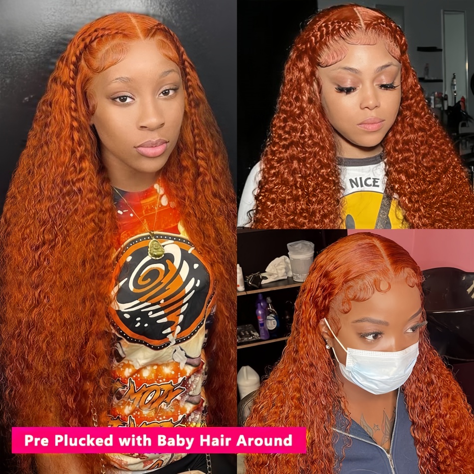 30 Zoll Orange-Ingwer Wasserwe – Lace Front Wigs Bewertung und Preis